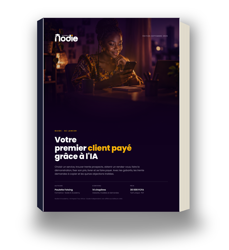 Couverture du guide Votre premier client payé grâce à l'IA